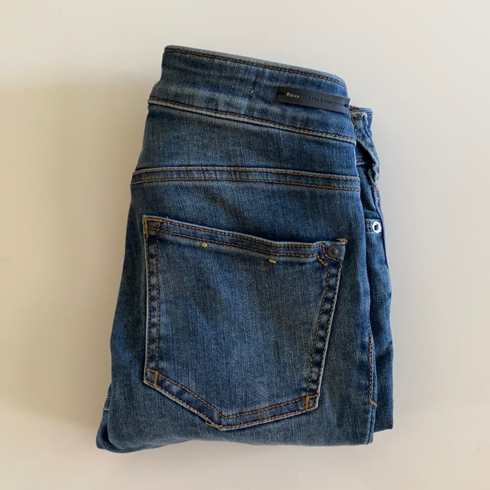 High rise denim leggings